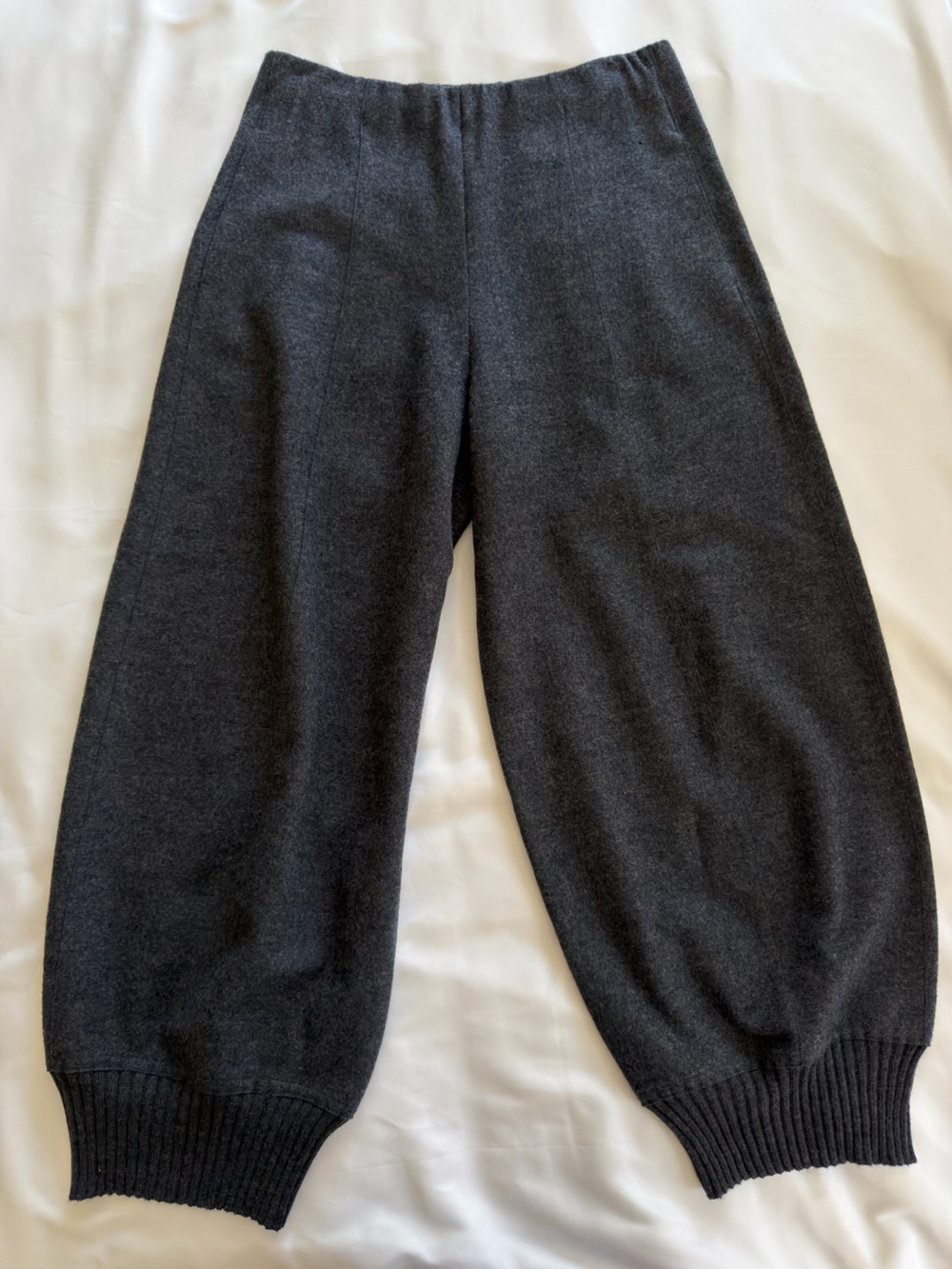 Oska 100% Wool Barrel Trousers Charcoal Grey - Picture 6 of 16